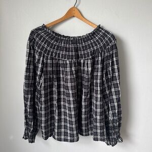 Universal thread plaid flowy shirt